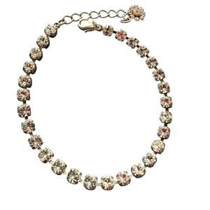 Sabika LIKE Tennis Silver Tone Clear Crystal Bracelet